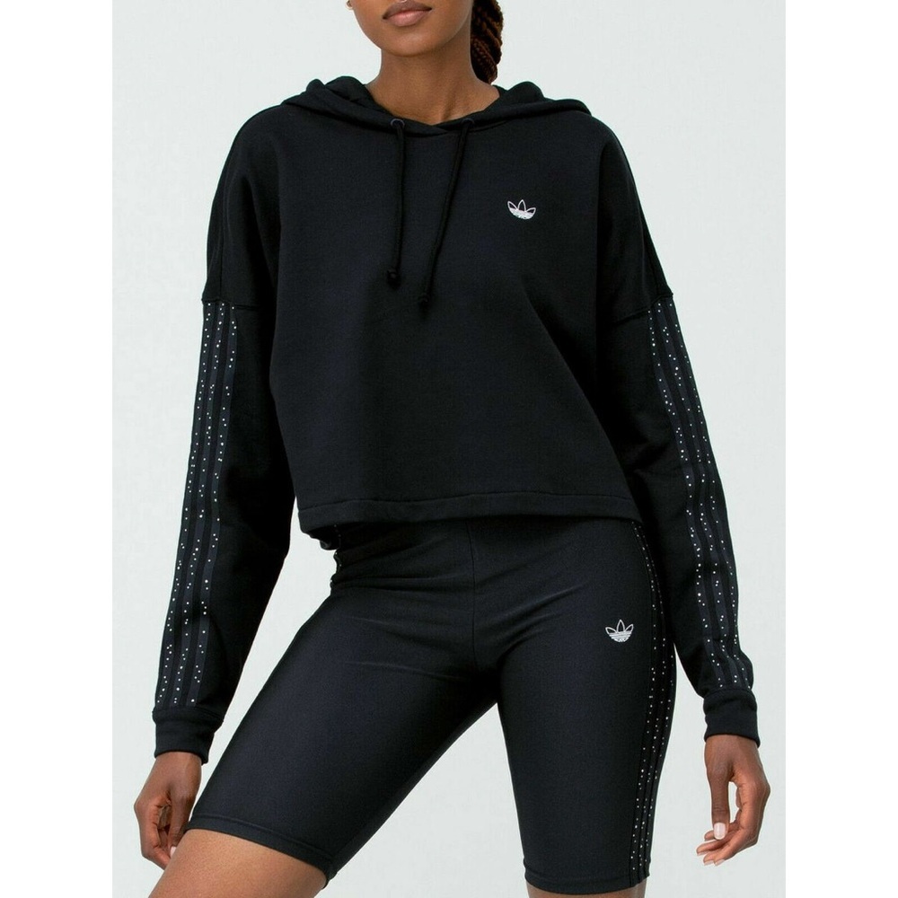Adidas - Rhinestone Embellished Crop Jacket